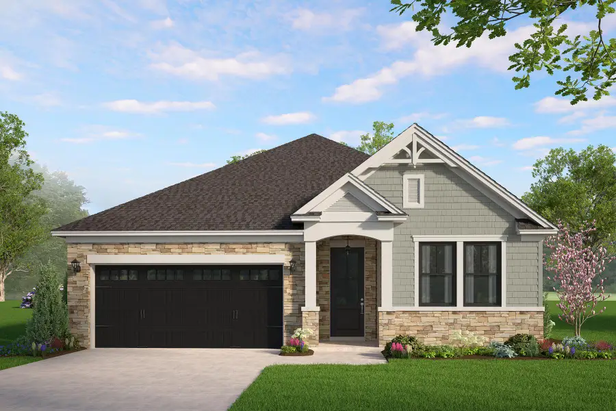 Representative exterior photo of a completed home built from the Greenbrier by Hunter Quinn Homes in The Meadows at Midway, Anderson, SC (Image 2).