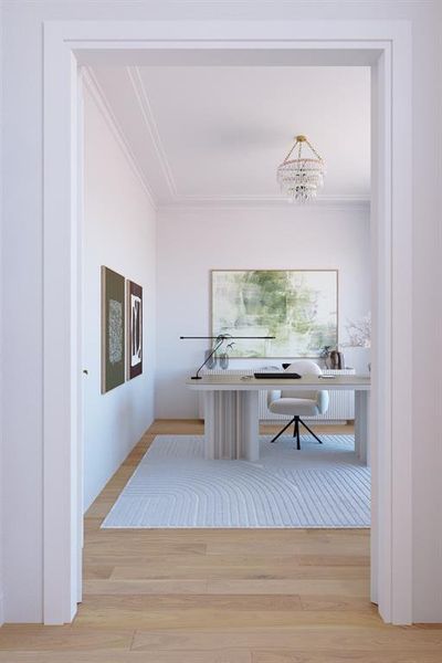 Furnished interior view inside a new home in , Dallas (Image 11).