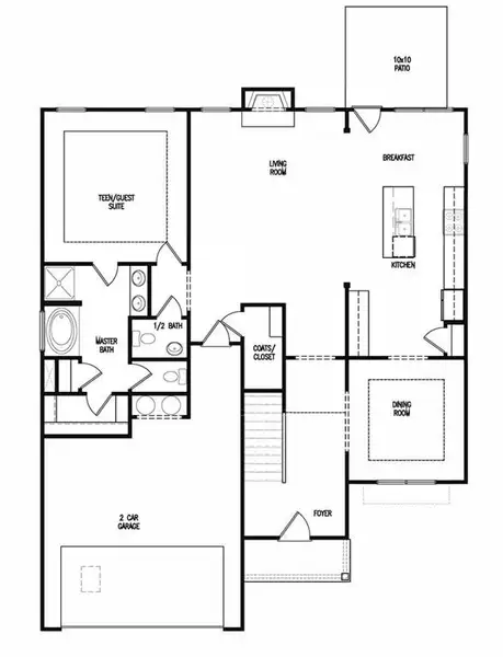 2D floor plan layout of this home in , Newnan, GA (Image 3).