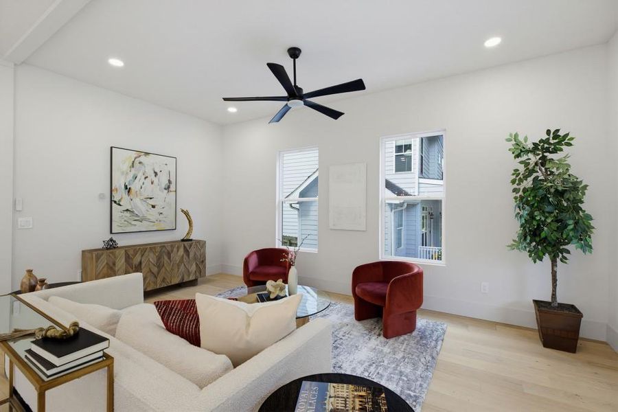 Furnished interior view inside a new home in , Atlanta (Image 9).