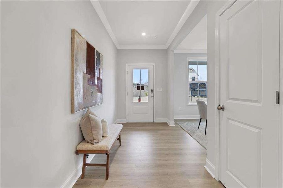 Furnished interior view inside a new home in The Paddocks at Doc Hughes, Buford (Image 7).