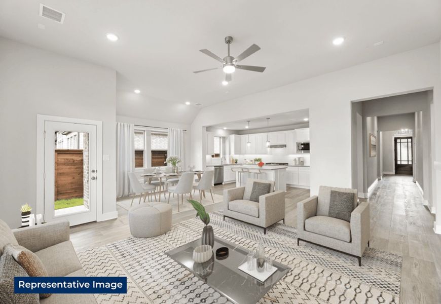 Representative furnished interior of a home built from the Woodford 2F-WP by First Texas Homes in La Frontera, Fort Worth (Image 7). Representative furnished interior of a home built from the Woodford 2F-WP by First Texas Homes in La Frontera, Fort Worth (Image 7).