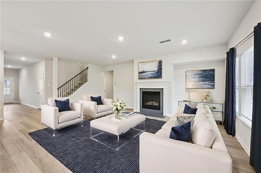 Furnished interior view inside a new home in Parkside at Grayson, Grayson (Image 12).
