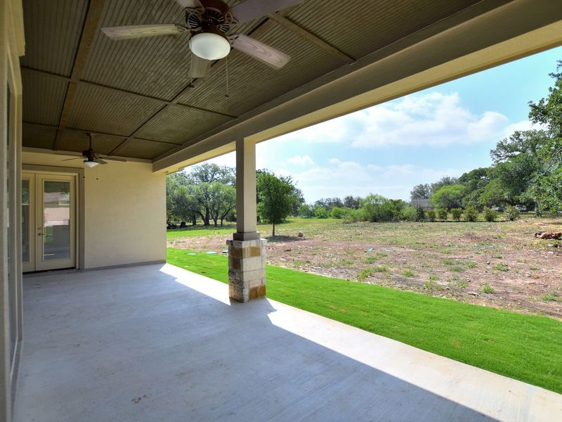 Representative exterior details of a home built from the San Simeon I by Giddens Homes in Clearwater Ranch, Liberty Hill (Image 109).