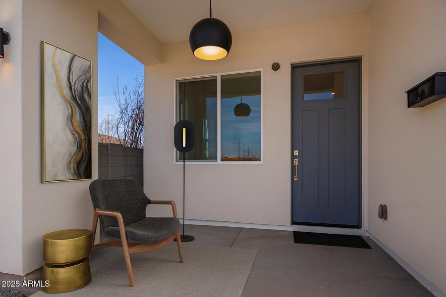 Front door virtually staged Front door virtually staged