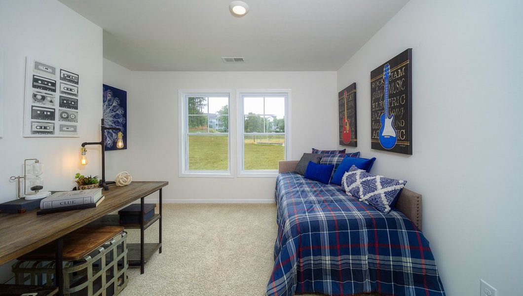 Furnished interior view inside a new home in Townes at Tap Root Farms, Fletcher (Image 29). Furnished interior view inside a new home in Townes at Tap Root Farms, Fletcher (Image 29).