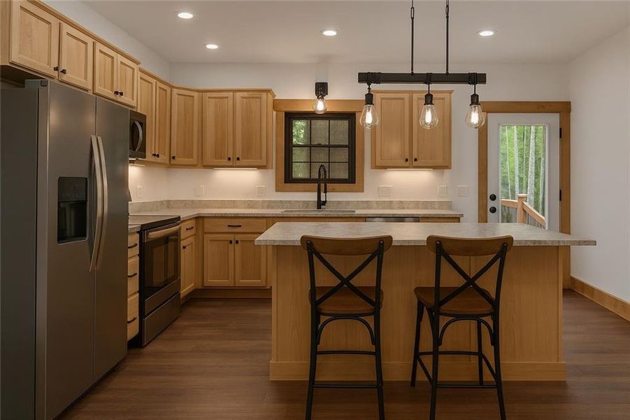 Furnished interior view inside a new home in , Ellijay (Image 10).
