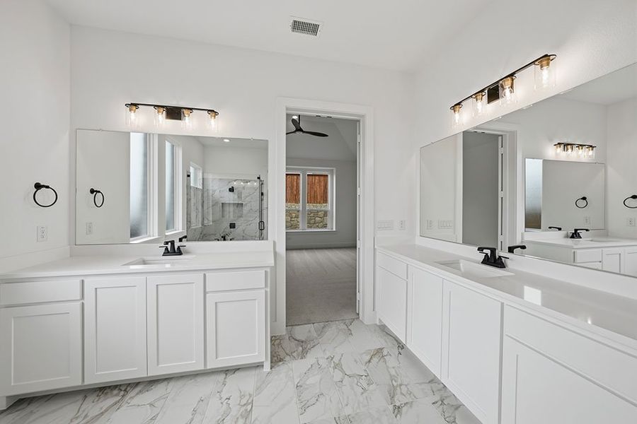 Furnished interior view inside a new home in Custer Ridge Estates, Allen (Image 12).