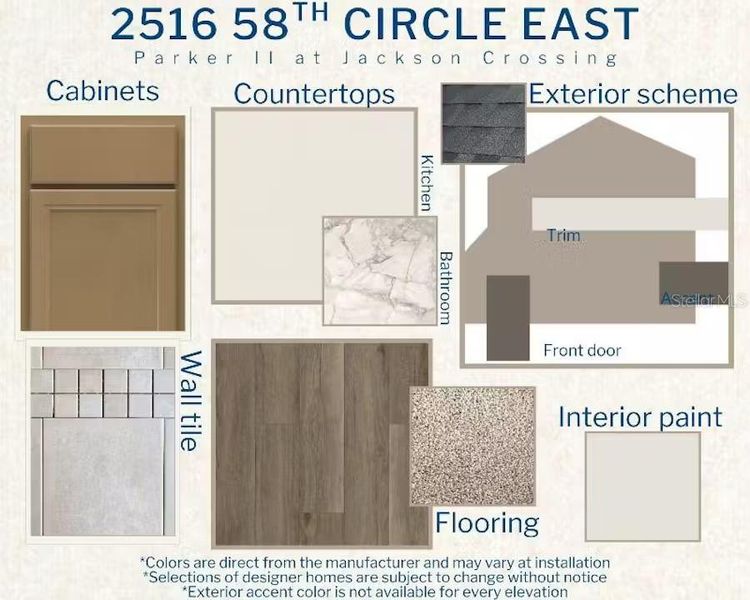 Sample of building materials used in homes in Jackson Crossing, Palmetto (Image 4).