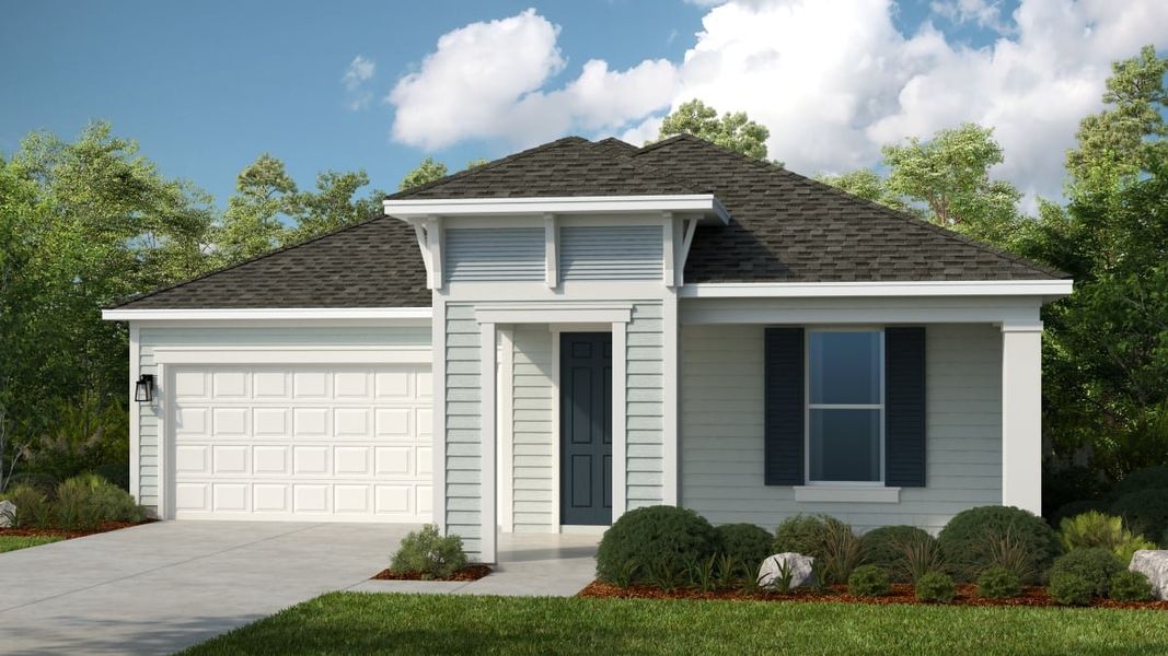 Representative exterior photo of a completed home built from the Atlantic by Taylor Morrison in Colbert Landings, Palm Coast, FL (Image 2). Representative exterior photo of a completed home built from the Atlantic by Taylor Morrison in Colbert Landings, Palm Coast, FL (Image 2).