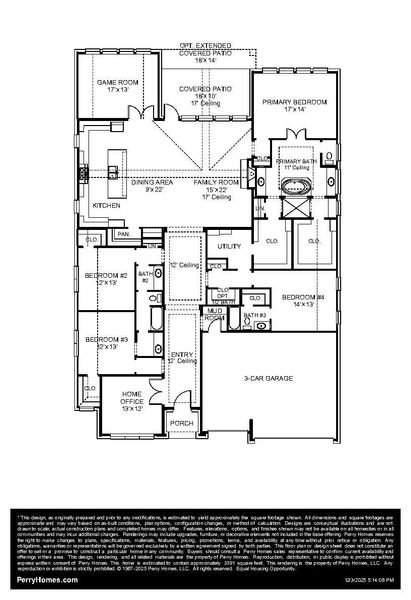 2D floor plan layout of this home in The Highlands, Porter, TX (Image 2).