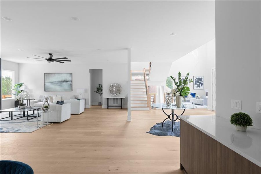 Furnished interior view inside a new home in , Atlanta (Image 56).