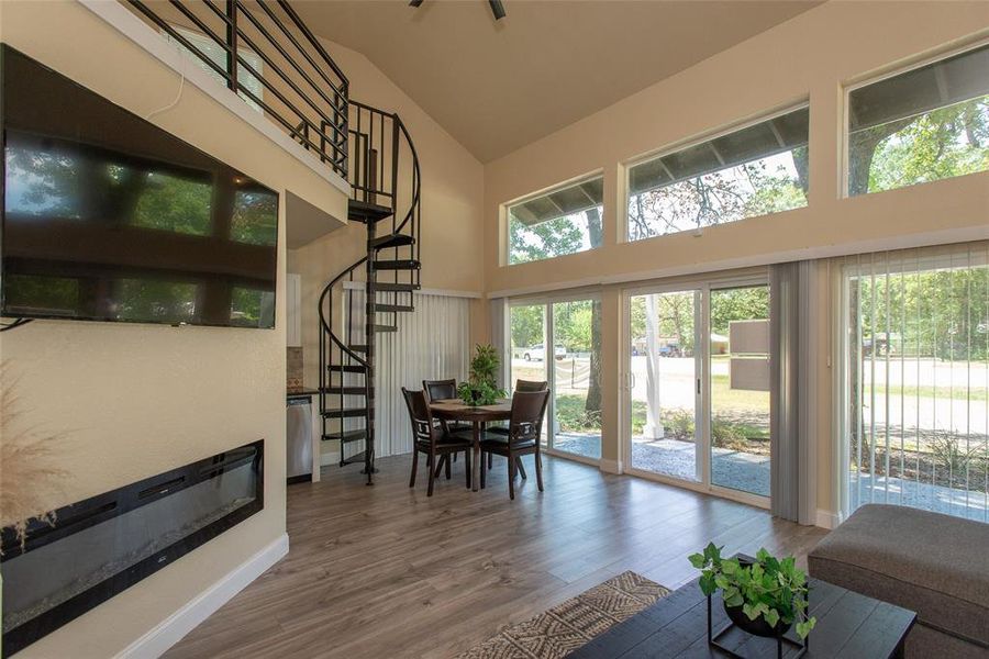 Furnished interior view inside a new home in , Log Cabin (Image 13).