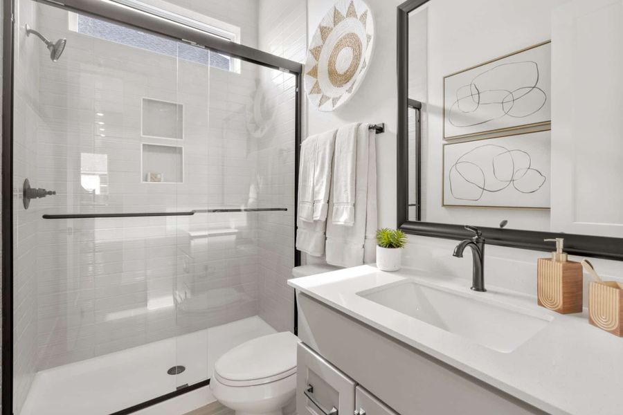 Furnished interior view inside a new home in Meridiana, Manvel (Image 7).