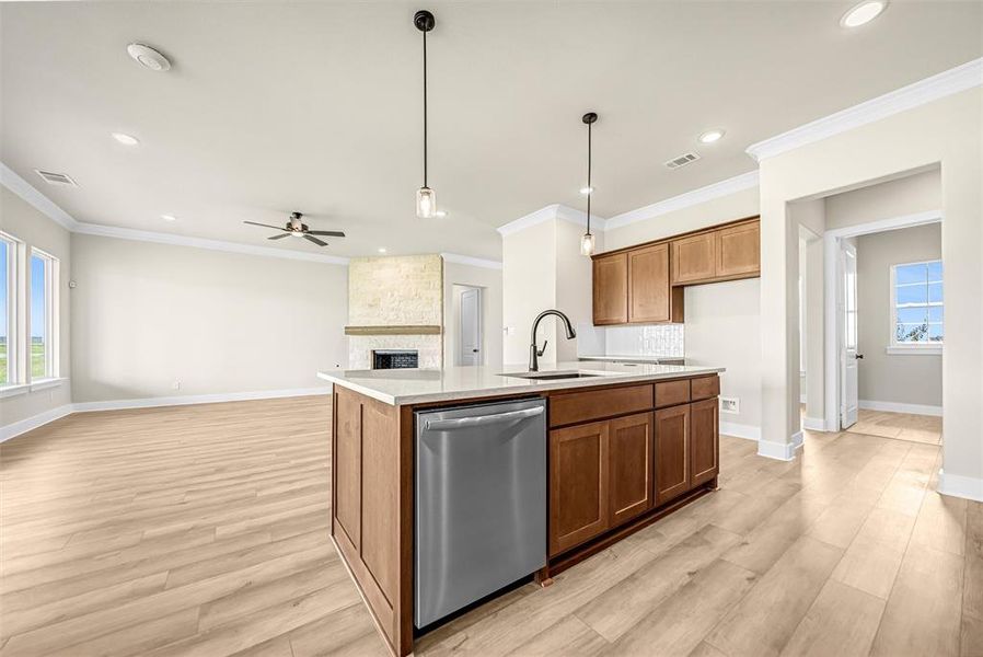 Furnished interior view inside a new home in Rocky Top, Krum (Image 9).