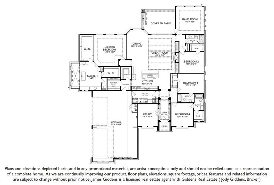 2D floor plan layout of this home in ClearWater Ranch, Liberty Hill, TX (Image 5). 2D floor plan layout of this home in ClearWater Ranch, Liberty Hill, TX (Image 5).