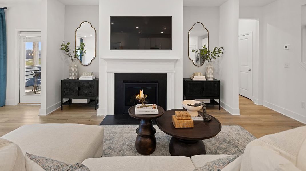 Candleberry Place EI Living Room Fireplace F1