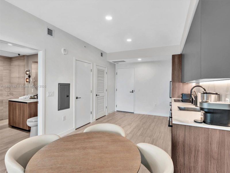 Furnished interior view inside a new home in , Miami Beach (Image 9).