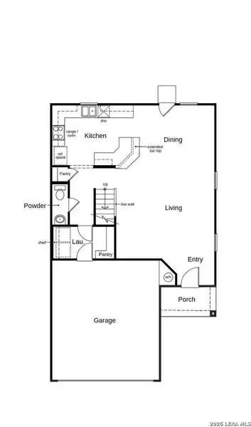 2D floor plan layout of this home in Medina Crossing, Von Ormy, TX (Image 3).
