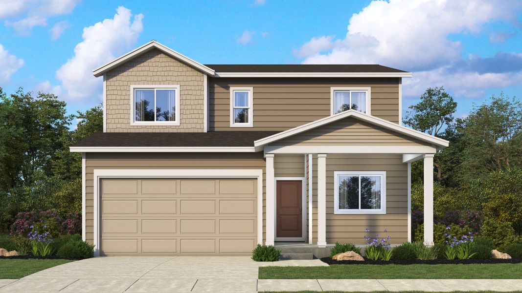 Representative exterior photo of a completed home built from the Sonata by Brightland Homes in Bloom, Fort Collins, CO (Image 6).
