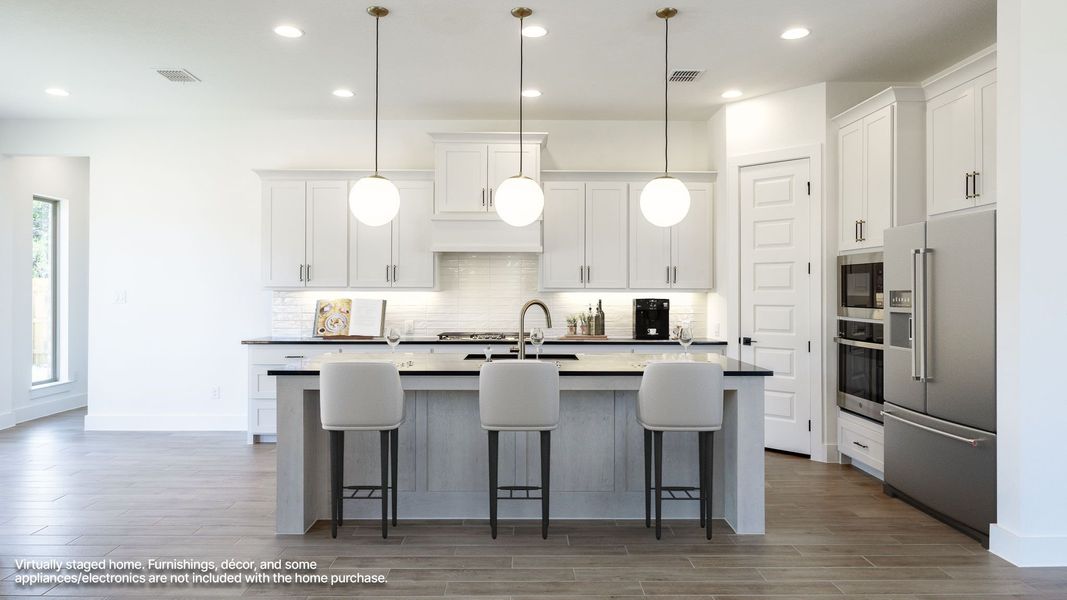 Furnished interior view inside a new home in Parkside on the River West, Georgetown (Image 5).