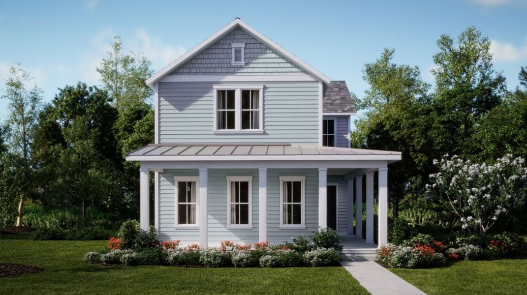 Front exterior of a new home in Sweetgrass at Summers Corner, Summerville, SC, highlighting curb appeal (Image 1). Front exterior of a new home in Sweetgrass at Summers Corner, Summerville, SC, highlighting curb appeal (Image 1).