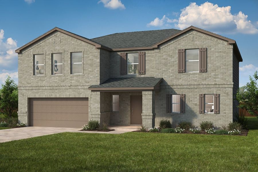 Representative exterior photo of a completed home built from the Plan 2831 by KB Home in Davina, Rosenberg, TX (Image 9).