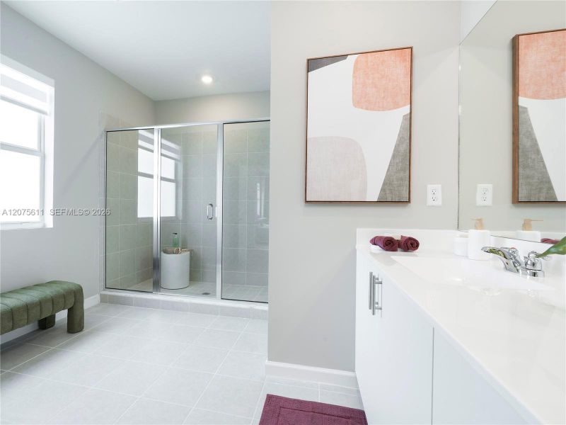 Furnished interior view inside a new home in Wildwood Groves, Miami (Image 16).