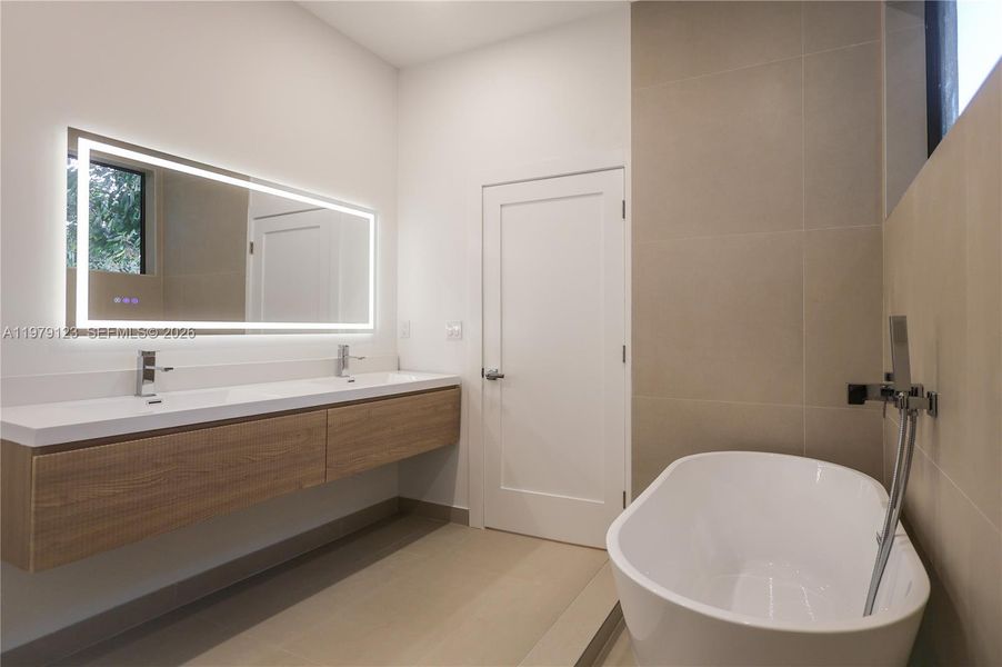 Furnished interior view inside a new home in , Miami (Image 8).