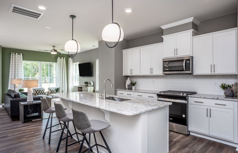 Furnished interior view inside a new home in Exchange at 401, Raleigh (Image 11).