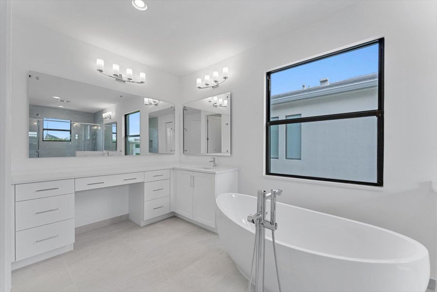 Furnished interior view inside a new home in , Boca Raton (Image 10). Furnished interior view inside a new home in , Boca Raton (Image 10).