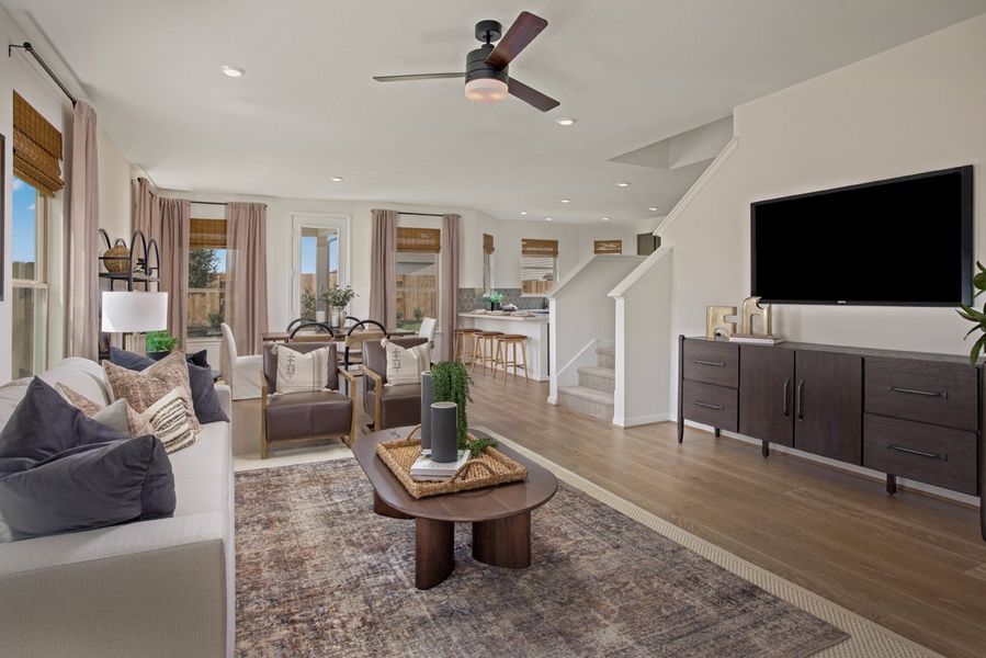 Representative furnished interior of a home built from the 2070 by KB Home in Sunset Grove South, Hitchcock (Image 5).