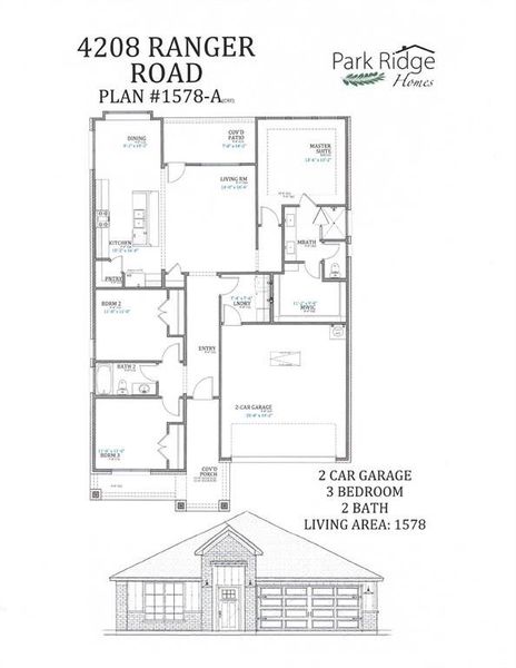 2D floor plan layout of this home in , Abilene, TX (Image 3).