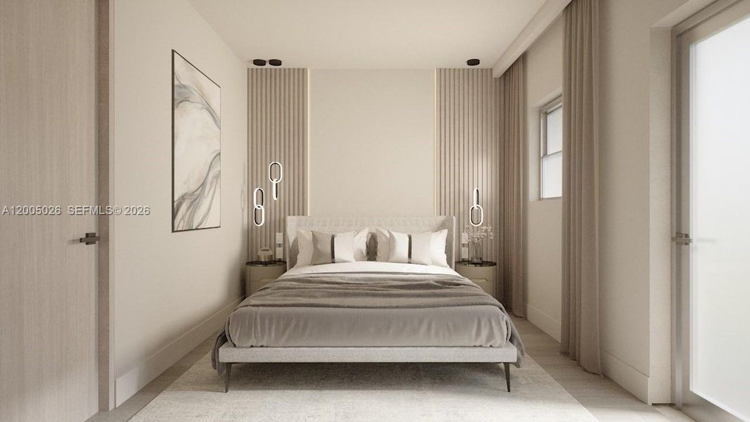 Furnished interior view inside a new home in , Miami Beach (Image 20).