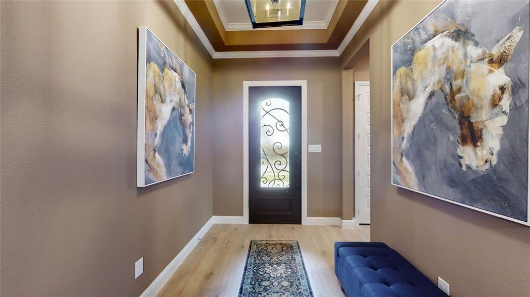 Upgraded decretive lighting, tray ceiling