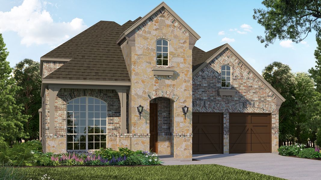 Plan 1118 Elevation D with Stone