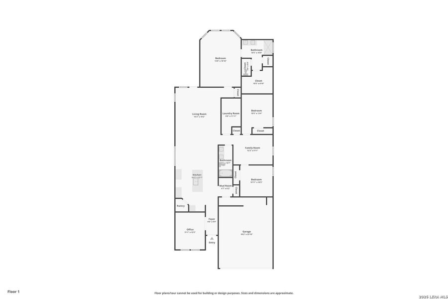 2D floor plan layout of this home in Kallison Ranch, San Antonio, TX (Image 5).