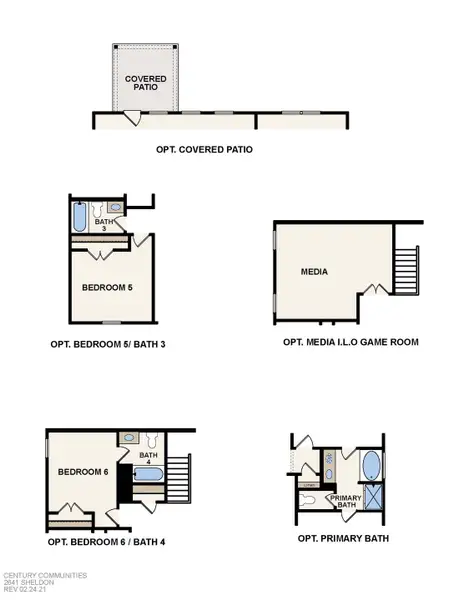 2D floor plan layout of this home in Caney Mills, Conroe, TX (Image 3).
