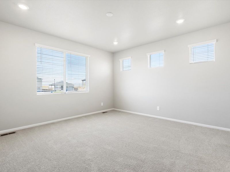 Spacious, unfurnished interior of a new home in Buffalo Highlands: The Canyon Collection, Commerce City (Image 10). Spacious, unfurnished interior of a new home in Buffalo Highlands: The Canyon Collection, Commerce City (Image 10).