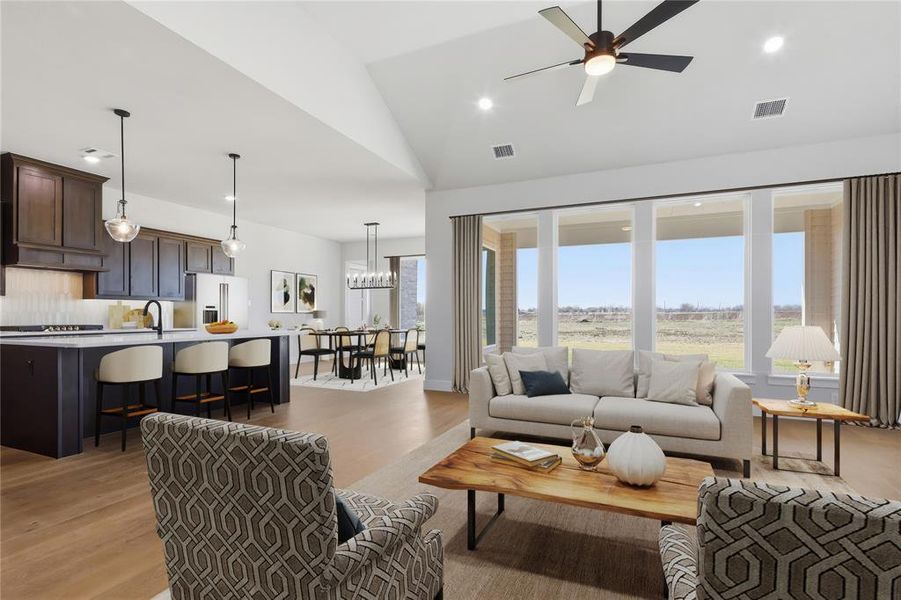 Furnished interior view inside a new home in Waterfall Ranch, Waxahachie (Image 8).