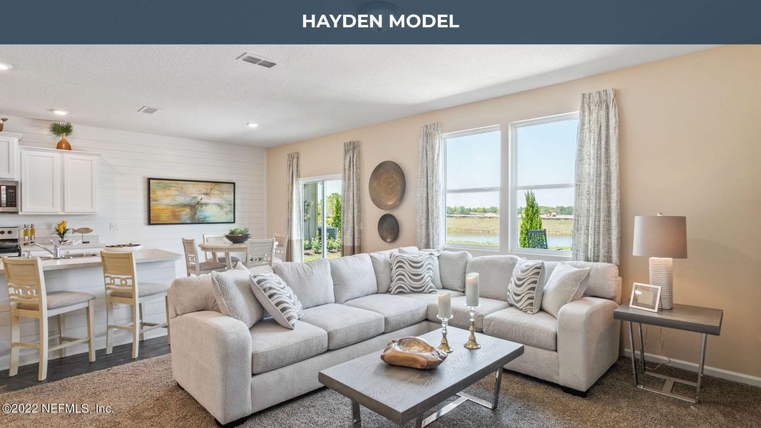 Furnished interior view inside a new home in Cross Creek Express, Green Cove Springs (Image 25).