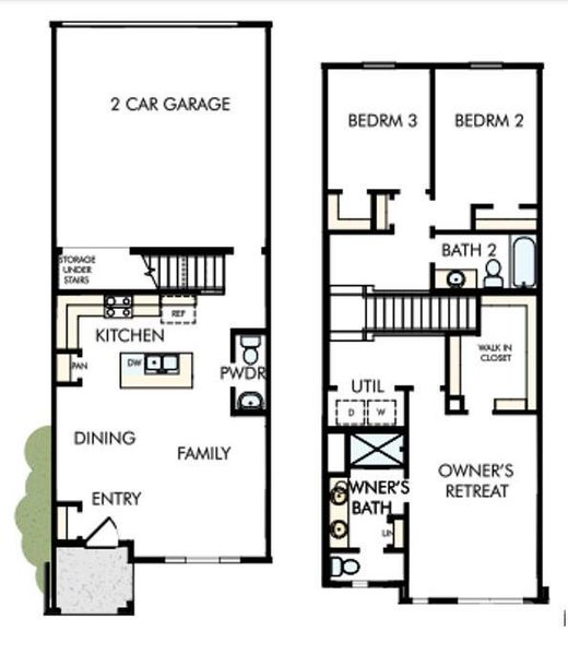 2D floor plan layout of this home in Hardy Pond, Rock Hill, SC (Image 3).