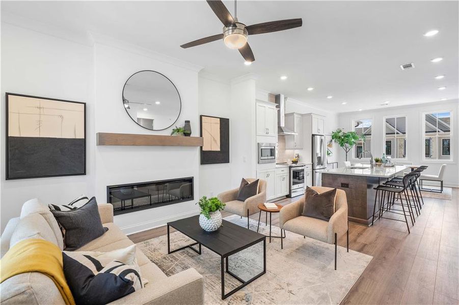 Furnished interior view inside a new home in Waterside Condos, Peachtree Corners (Image 9).