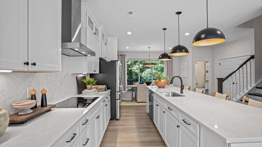 Representative furnished interior of a home built from the Harlow by DRB Homes in Bayberry, Raleigh (Image 24).