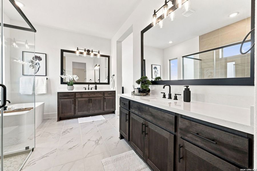 Furnished interior view inside a new home in Shavano Highlands, San Antonio (Image 16).