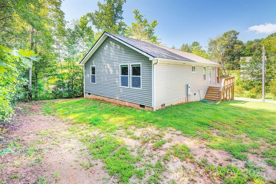 Front exterior of a new home in , Black Mountain, NC, highlighting curb appeal (Image 20).