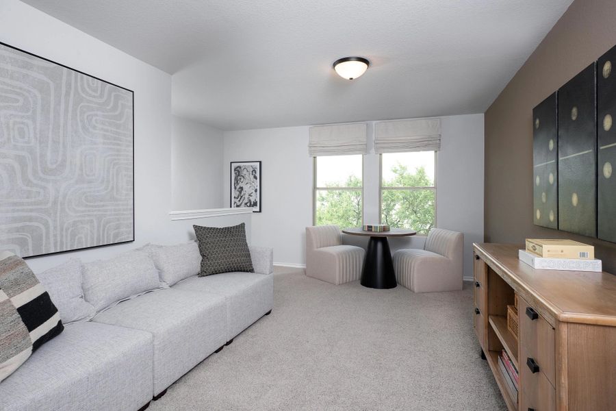 Representative furnished interior of a home built from the Cassidy by Ashton Woods in The Wilder, Adkins (Image 9).
