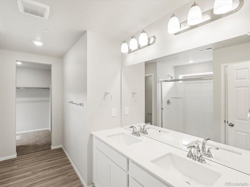 Furnished interior view inside a new home in Buffalo Highlands: The Flora Collection, Commerce City (Image 7).