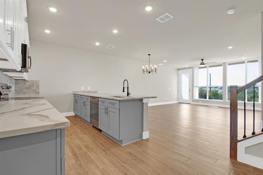 Furnished interior view inside a new home in , Dripping Springs (Image 9).