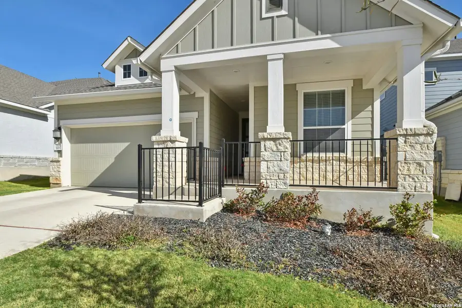 Exterior details and patio area of a home in The Crossvine 45’, Schertz (Image 23).